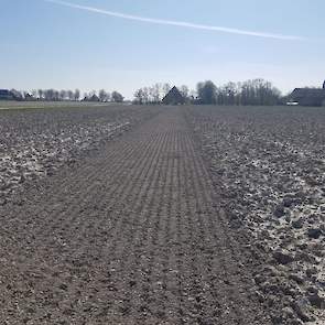 Ook deze deelnemer uit Tjerkwerd bewerkt de geploegde kleigrond op 15 april met de rotorkopeg. Dat zou na een 10 - 15 mm veel beter gaan meldt hij, maar dat zit niet in de voorspellingen.