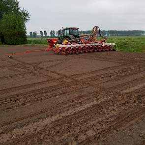 Op 29 april gaat de LG 31.214 de kleigrond in, in Biervliet. Na 4 mm regen de dag ervoor is de bovengrond vochtig, maar daaronder is het nog droog.