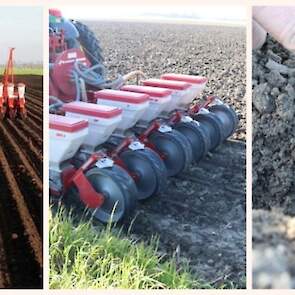 Met een precisiezaaimachine worden de veldbonen mooi regelmatig gezaaid. Overleg vooraf of deze machine de zaaidiepte van 8 – 10 cm kan bereiken.