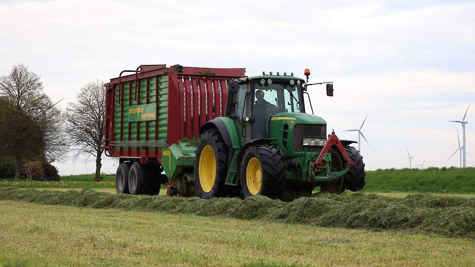 Maandagochtend ging het gras de kuil in