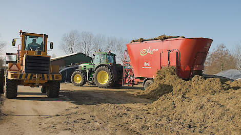 Kuilen van beton en geen broei