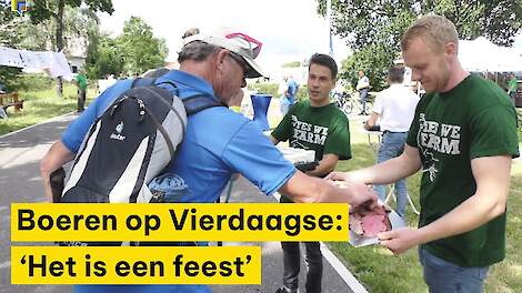 Video: Boeren jaar druk met Vierdaagse: ‘Dankzij jullie product heb ik de eindstreep gehaald’