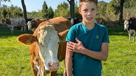 Voor Siem (14) kwam een wens uit. Hij kocht een koe op een veiling