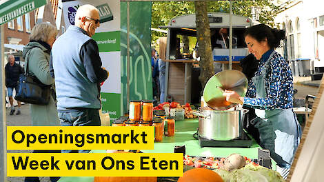 Boeren laten met trots hun producten zien op openingsmarkt Week van Ons Eten