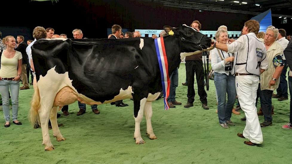 De 1B-klassering en later ook het reservekampioenschap was er voor Aaltje 253 (v. Goldwyn) van Martijn Zandstra uit Ruinerwold.