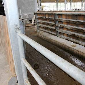 De 'brug' in de voergang zorgt voor een nette oversteek. Tijdens het voeren wordt deze naar beneden geklapt.