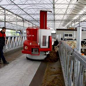 Ook het automatisch voersysteem van Lely maakt zijn eerste rondjes.