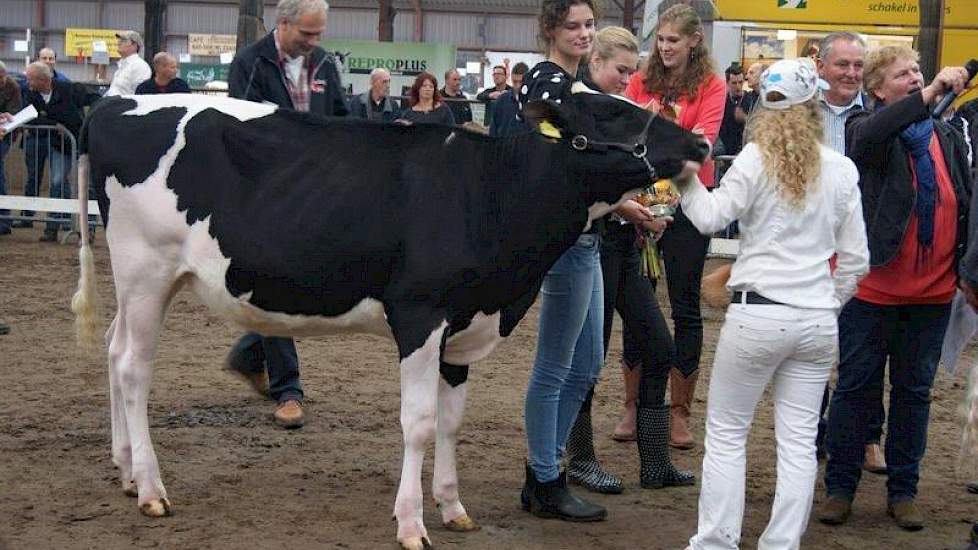 Kampioen middenklasse kalveren werd Roverhoekster Tex B Shottle 6 (v. Gold Chip) Van de Maatschap Hoekstra-Cuperus uit Aldtsjerk.