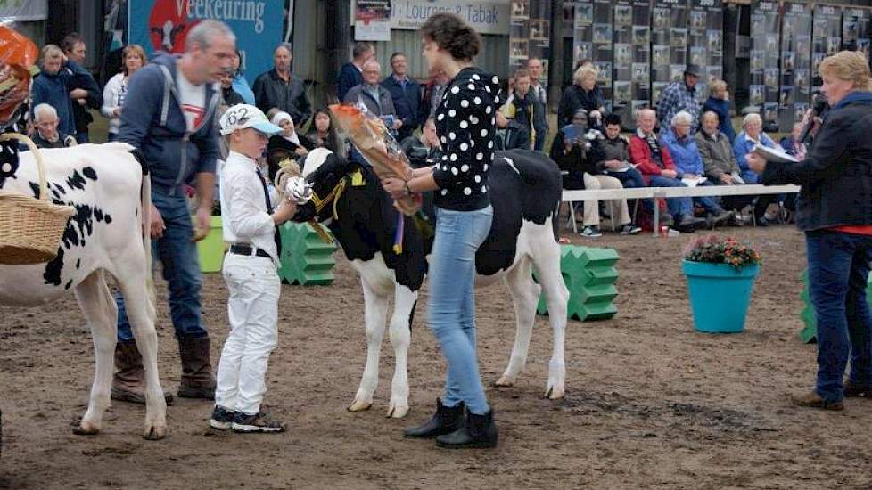 Bonnie 716 (v. Cosmopolitan) van de familie van Eijk-Deelen uit Nyland werd kampioen jonge kalveren.