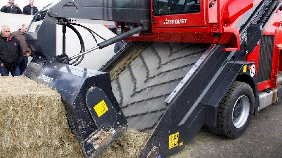 De brede invoer zorgt er volgens Kleverkamp voor dat er geen verstopping ontstaat en er minder vermogen nodig is.