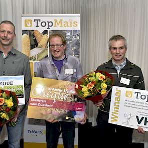 De drie finalisten van Topmaïs: Henk Eggen, Albert van der Veen en Henk Withaar (vlnr).