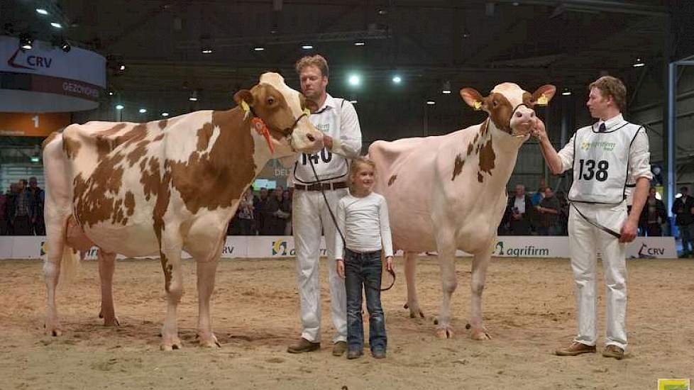 Links reservekampioene Aaltje 94, rechts kampioene Jipsing Bontje 40.