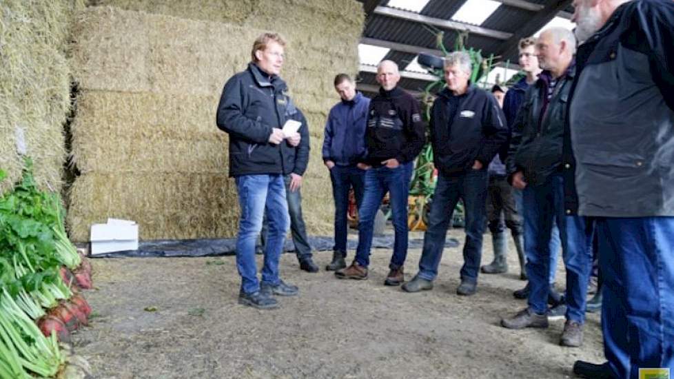 De bietenteelt vergt wel een akkerbouwmatige benadering, volgens de melkveehouder. “Je moet er elke week een keer doorheen lopen, kijken of het blad gezond blijft, of er geen schimmel in komt. Met het blad maakt de biet de suiker aan.” Een teeltbegeleider