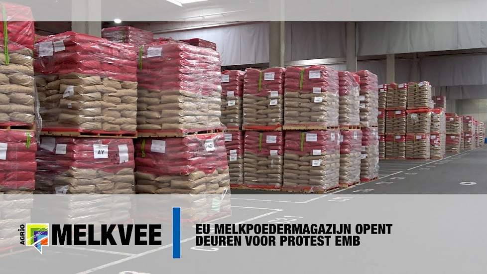 EU melkpoedermagazijn opent deuren voor protest EMB