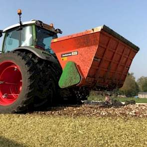 Rialto voederbieten inkuilen met snijmais, in Ekehaar (Drenthe)